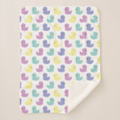 Kleurrijke Rubber Duckies Baby Kinder Sherpa Deken (Voorkant)
