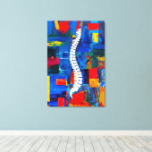 Kleurrijke Ruggengraat Chiropractie Canvas Art Kie (Insitu (Houten vloer))