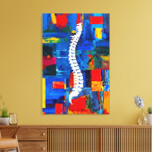 Kleurrijke Ruggengraat Chiropractie Canvas Art Kie Afdruk (Insitu (Woonkamer))
