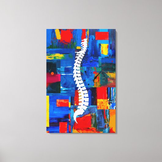 Kleurrijke Ruggengraat Chiropractie Canvas Art Kie Afdruk (Voorkant)