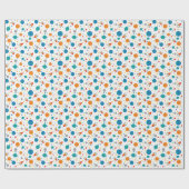 Kleurrijke Ruimte Avontuur Kinder Patroon – Rocket Cadeaupapier (Vlak)