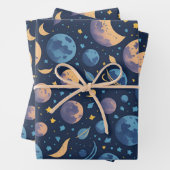 Kleurrijke ruimte inpakpapier vel (In situ)