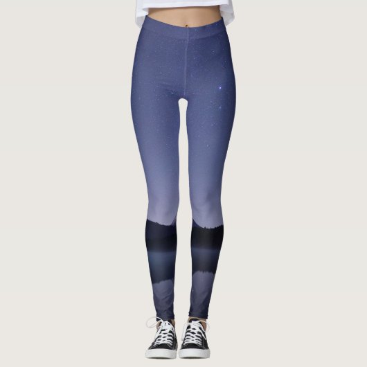Kleurrijke ruimte leggings (Voorkant)