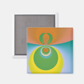 Kleurrijke Ruimte Magneet (Voorkant / Achterkant)
