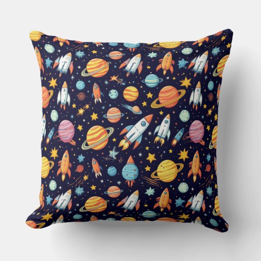 Kleurrijke ruimte-werp-kussen, kosmisch decor cade kussen (Voorkant)