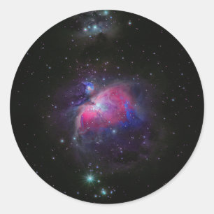 Kleurrijke ruimtemelkstraten ronde sticker