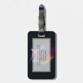 kleurrijke ruimteuil bagagelabel (Achterkant verticaal)
