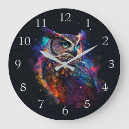 kleurrijke ruimteuil grote klok