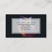 kleurrijke ruimteuil visitekaartje (Achterkant)