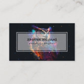 kleurrijke ruimteuil visitekaartje (Voorkant)