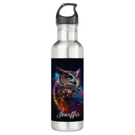 kleurrijke ruimteuil waterfles 