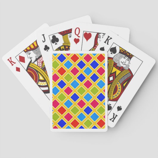 Kleurrijke ruiten pokerkaarten (Achterkant)
