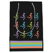 Kleurrijke Runners Running Gift Bag Medium Cadeauzakje (Voorkant)