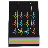Kleurrijke Runners Running Gift Bag Medium Cadeauzakje (Achterkant)