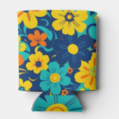 Kleurrijke Rush Blooms-Dopamine Style-Retro Bloeme Blikjeskoeler (Achterkant)