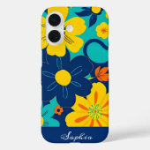 Kleurrijke Rush Blooms-Dopamine Style-Retro Bloeme Case-Mate iPhone Case (Achterkant)