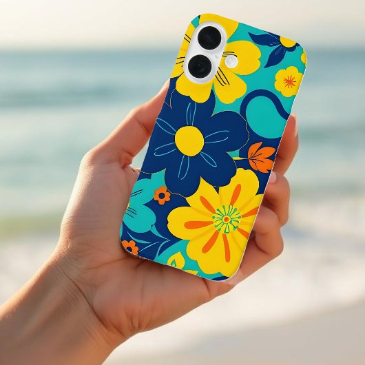 Kleurrijke Rush Blooms-Dopamine Style-Retro Bloeme Case-Mate iPhone Case