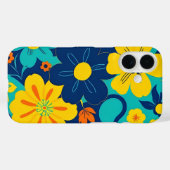 Kleurrijke Rush Blooms-Dopamine Style-Retro Bloeme Case-Mate iPhone Case (Achterkant (horizontaal))
