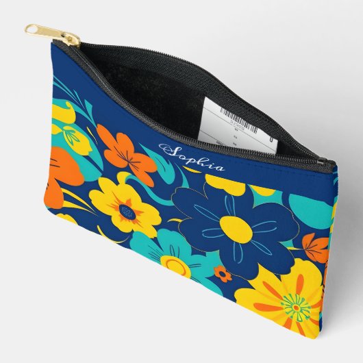 Kleurrijke Rush Blooms-Dopamine Style-Retro Bloeme Etui (Open)