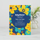 Kleurrijke Rush Blooms-Dopamine Style-Retro Bloeme Kaart (Staand voorkant)