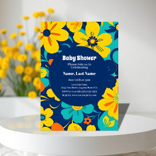 Kleurrijke Rush Blooms-Dopamine Style-Retro Bloeme Kaart