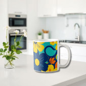 Kleurrijke Rush Blooms-Dopamine Style-Retro Bloeme Koffiemok