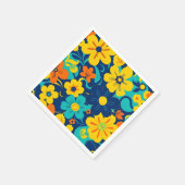 Kleurrijke Rush Blooms-Dopamine Style-Retro Bloeme Servet (Hoek)