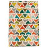 Kleurrijke Rustic Bull Head Silhouet Medium Cadeauzakje (Voorkant)