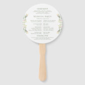 Kleurrijke Rustic Meadow Wild Flower Wedding Progr Handwaaier (Achterkant)