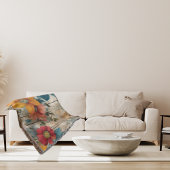 Kleurrijke rustieke bloem deken