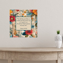 Kleurrijke Rustieke Bloemen Aanpasbaar Poster