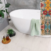 Kleurrijke rustieke bloemen douchegordijn