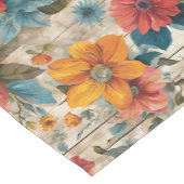 Kleurrijke rustieke bloemen korte tafelloper (Hoek)