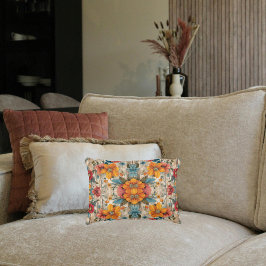 Kleurrijke rustieke bloemen lumbaal accent kussen