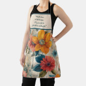 Kleurrijke rustieke bloemen schort (Insitu)