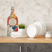 Kleurrijke rustieke bloemen  snijplank