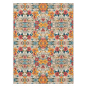 Kleurrijke rustieke bloemen tafelkleed (Voorkant)