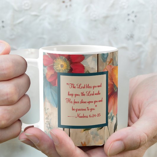 Kleurrijke rustieke bloemen zegenen Mok