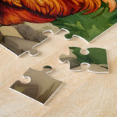 Kleurrijke rustieke boerderij puzzel legpuzzel (Zijkant)