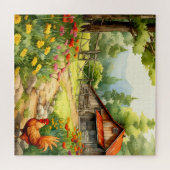 Kleurrijke rustieke boerderij puzzel legpuzzel (Horizontaal)