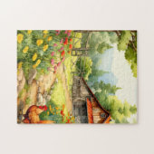 Kleurrijke rustieke boerderij puzzel legpuzzel (Horizontaal)