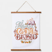 Kleurrijke rustieke dankbaar gezegend hangend wandkleed (Voorkant)