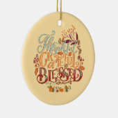 Kleurrijke rustieke dankbaar gezegend keramisch ornament (Rechts)