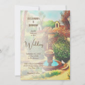 Kleurrijke Rustieke Dorpsfontein Mexicaanse bruilo Kaart (Voorkant)