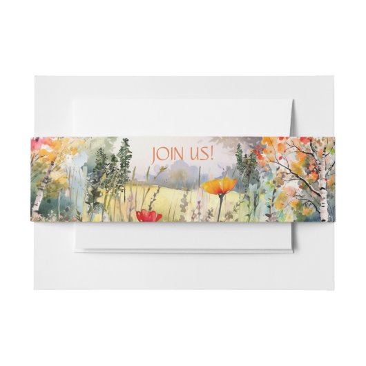 Kleurrijke rustieke herfst bruiloft uitnodiging bu uitnodigingen wikkel (Voorkant Voorbeeld)