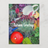 Kleurrijke rustieke herfsttuin briefkaart (Voorkant)