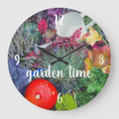 Kleurrijke rustieke herfsttuin grote klok (Voorkant)