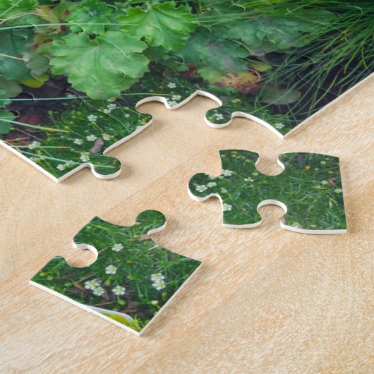 Kleurrijke rustieke herfsttuin legpuzzel (Zijkant)