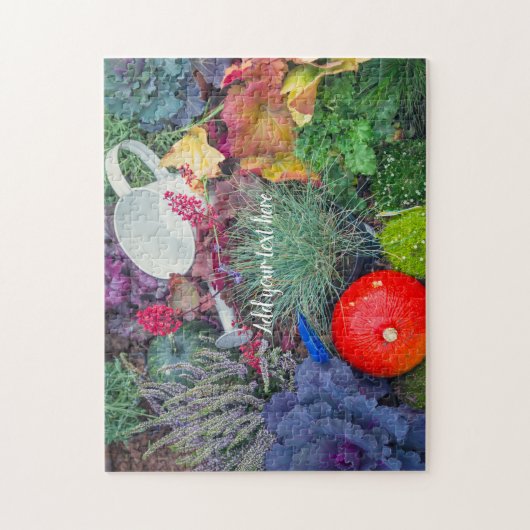 Kleurrijke rustieke herfsttuin legpuzzel (Verticaal)