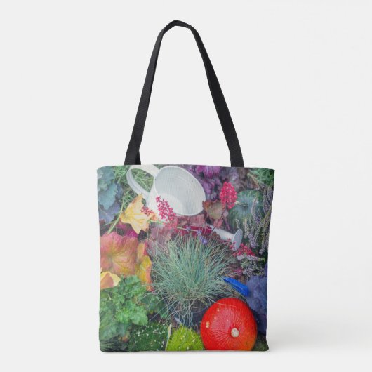 Kleurrijke rustieke herfsttuin tote bag (Achterkant)